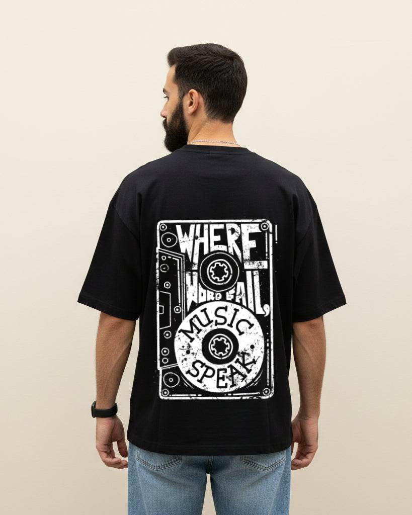 Music Speak Oversized T-Shirt | Premium Quality by AvaiYa | Unisex - Avaiya Clothings
