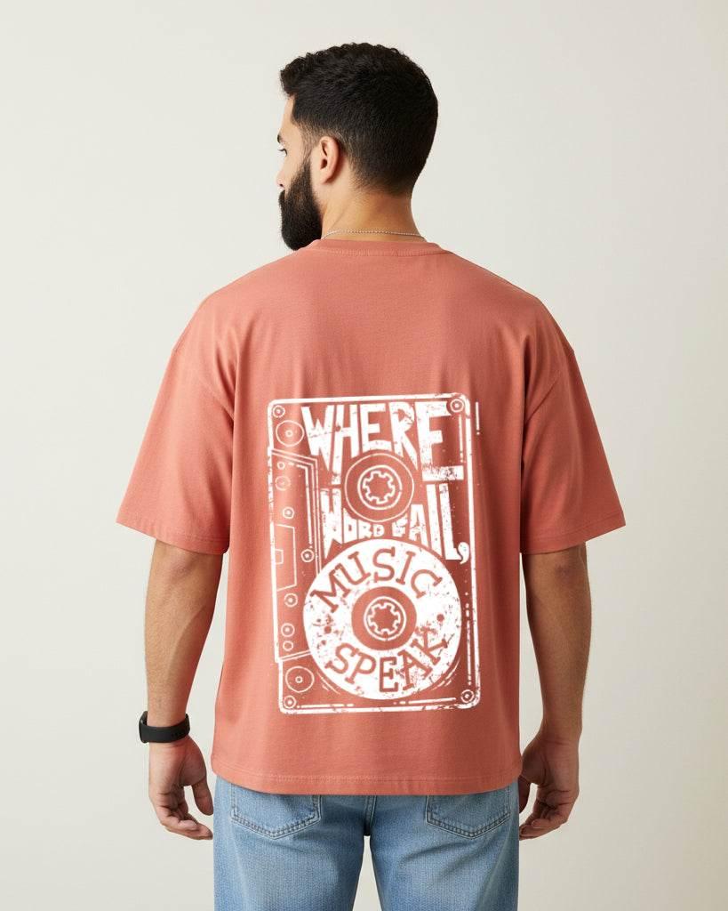 Music Speak Oversized T-Shirt | Premium Quality by AvaiYa | Unisex - Avaiya Clothings