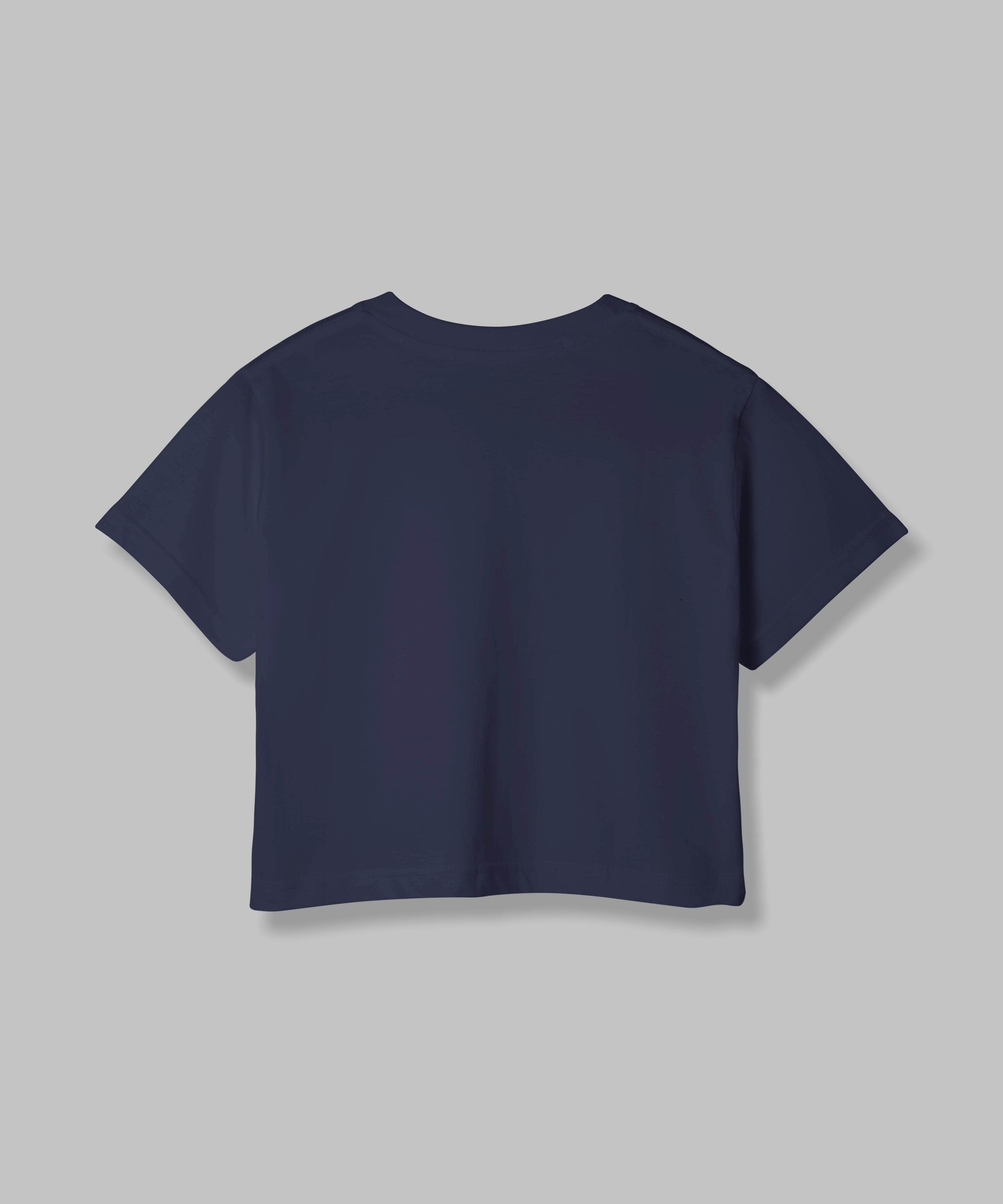 Undercover Lover | Women Crop Top | Navi Blue - Avaiya Clothings