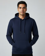 Plain Navi Blue Classic  Hoodie | For Man And Woman