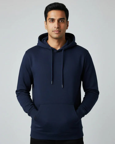 Plain Navi Blue Classic Hoodie | For Man And Woman - Avaiya Store
