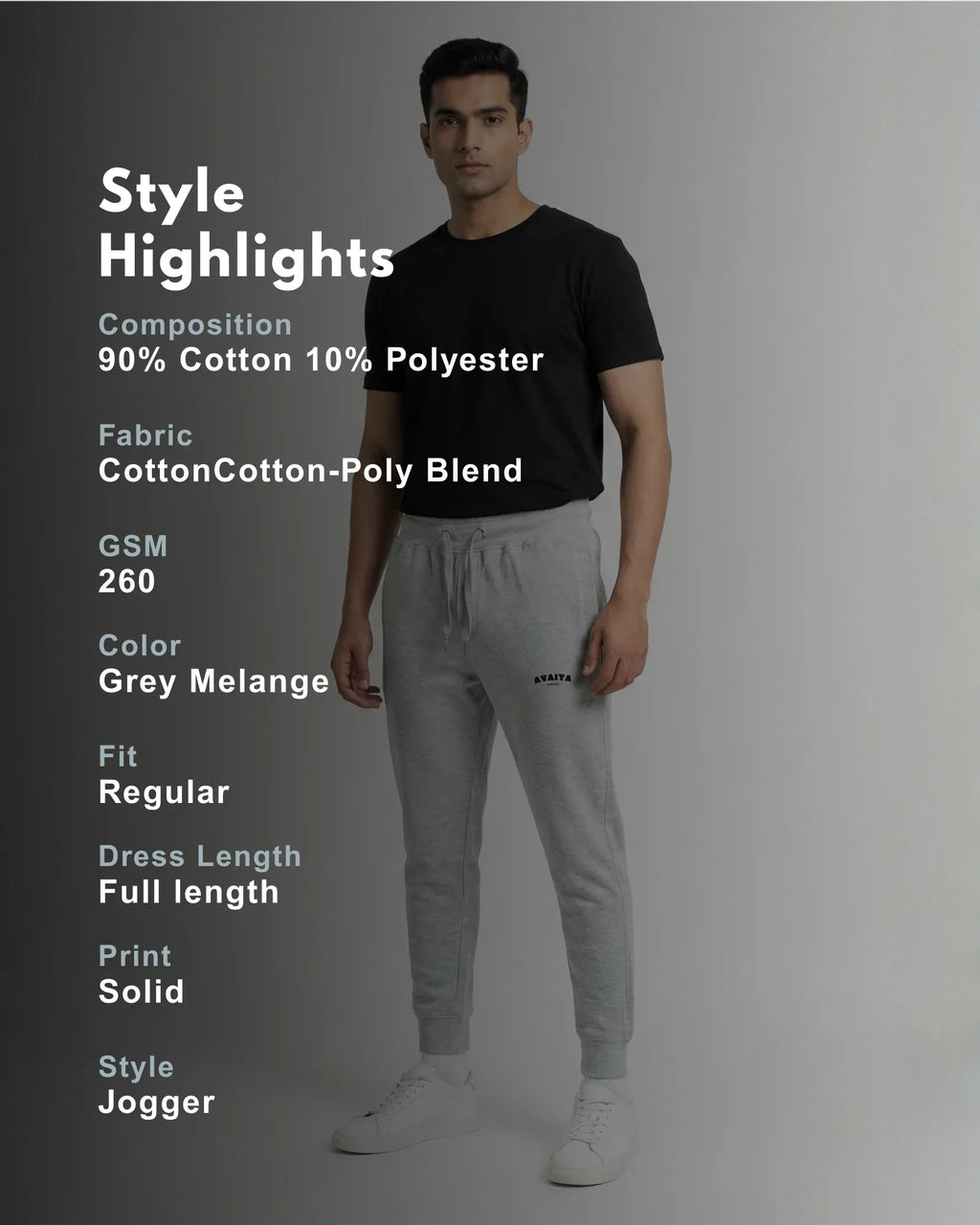 Avaiya's Grey Melange Jogger | Man and Woman - Avaiya Store