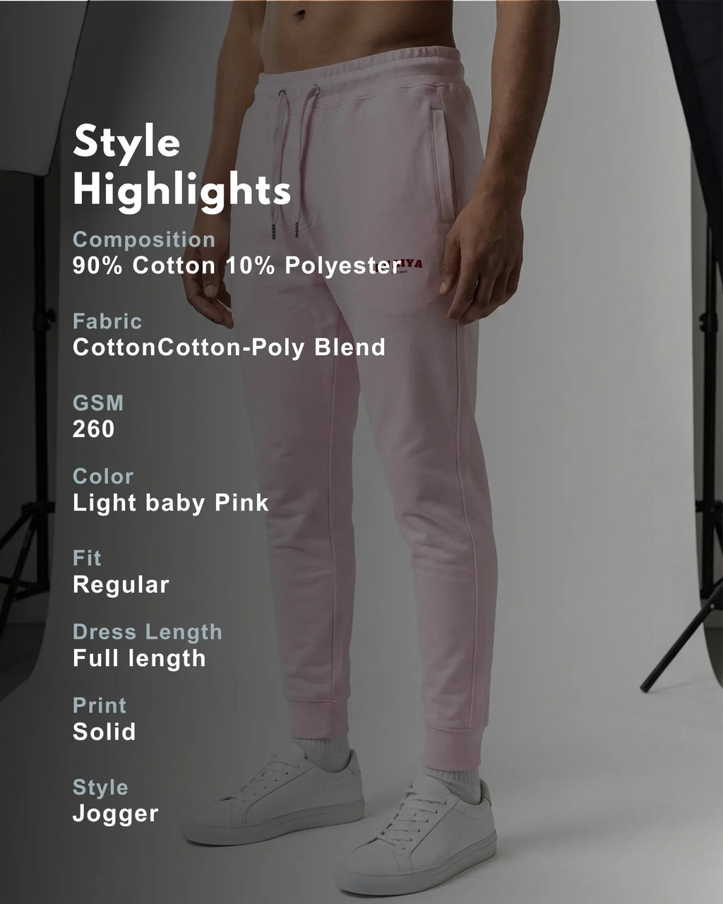 Avaiya's Light Baby Pink Jogger | Man and Woman
