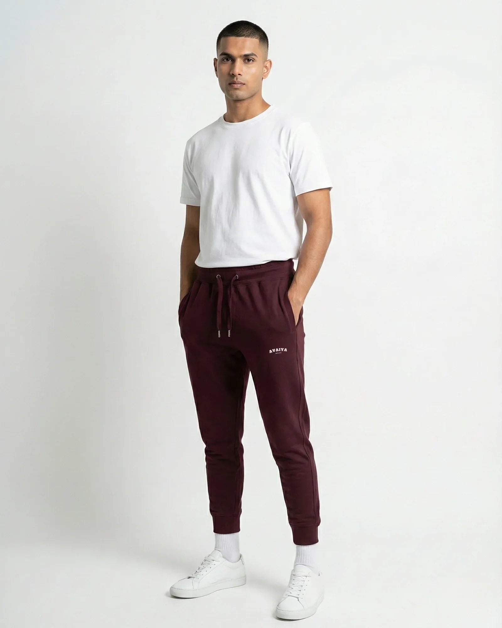 Avaiya's Maroom Jogger | Man and Woman