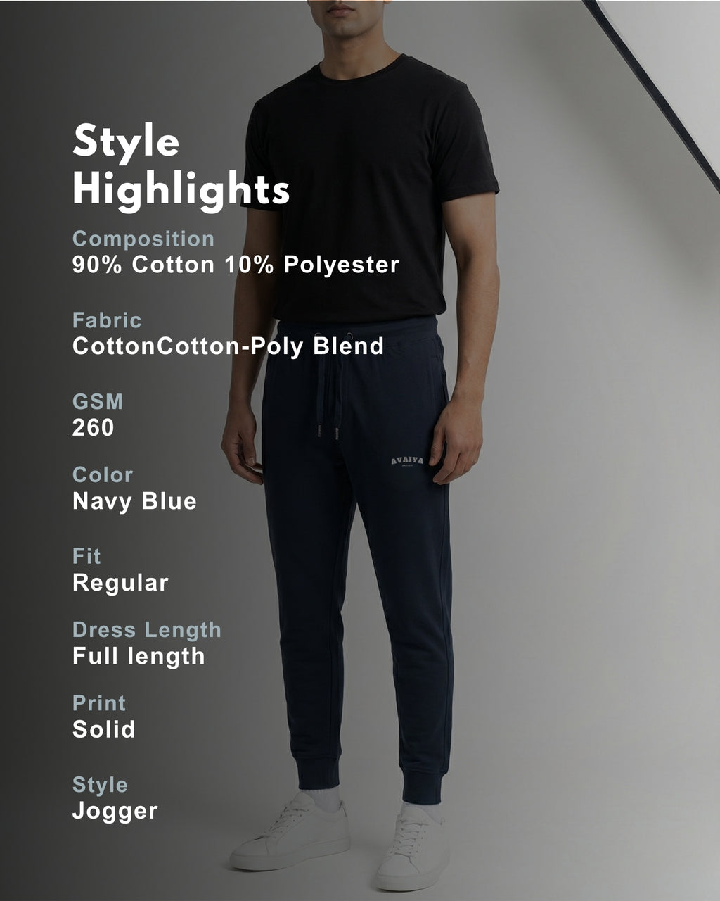 Avaiya's Navy Blue Jogger | Man and Woman