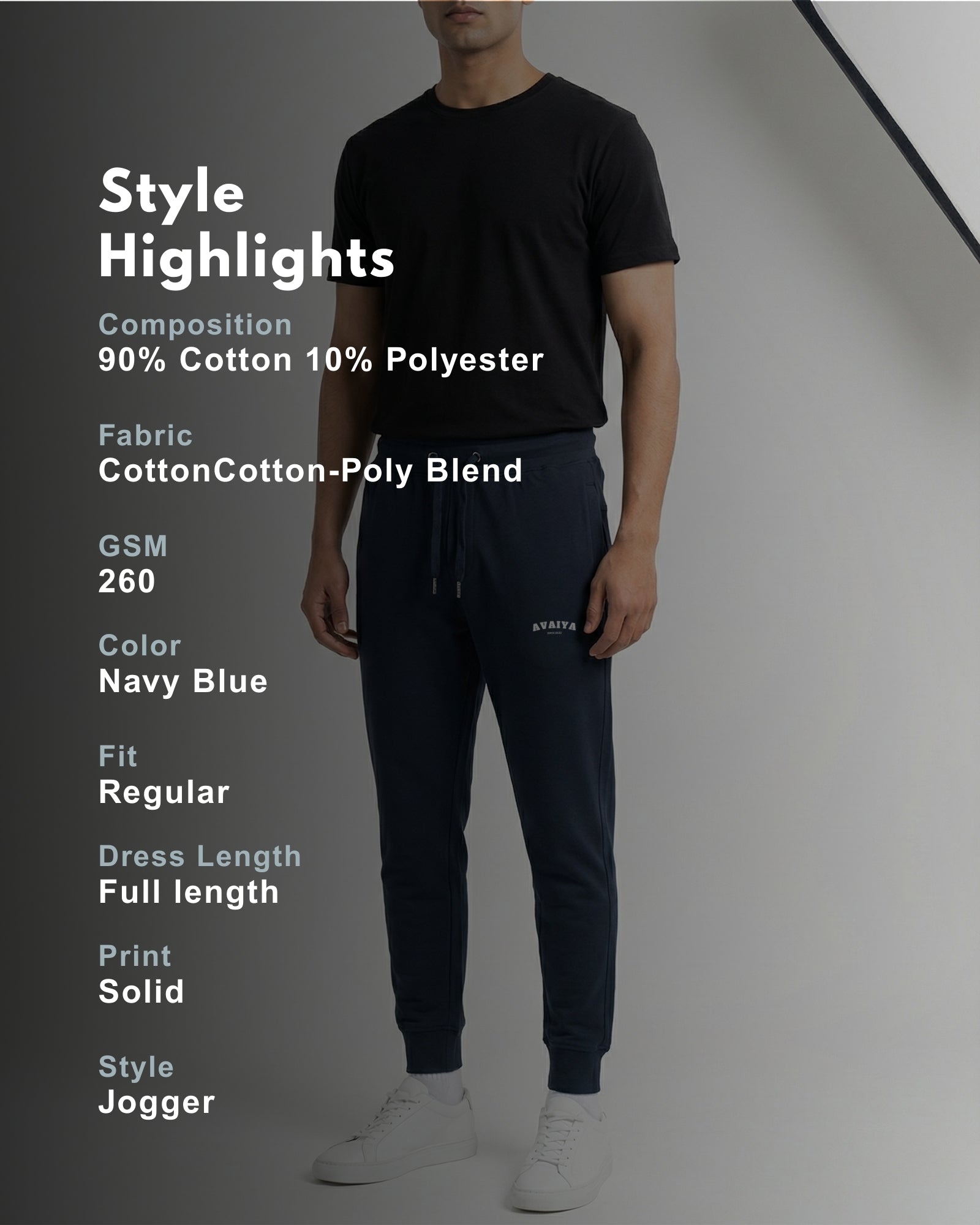 Avaiya's Navy Blue Jogger | Man and Woman