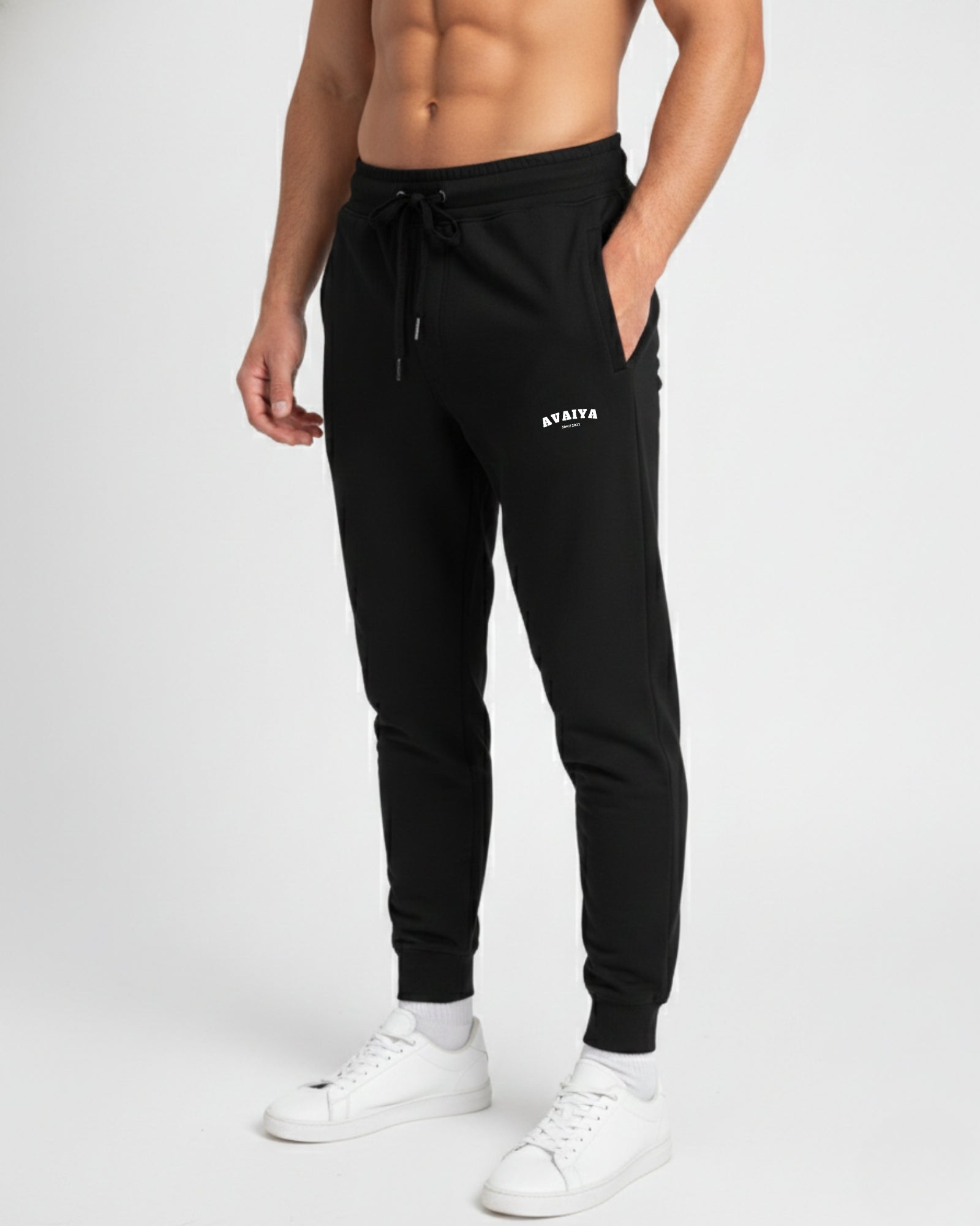 Avaiya's Black Jogger | Man and Woman