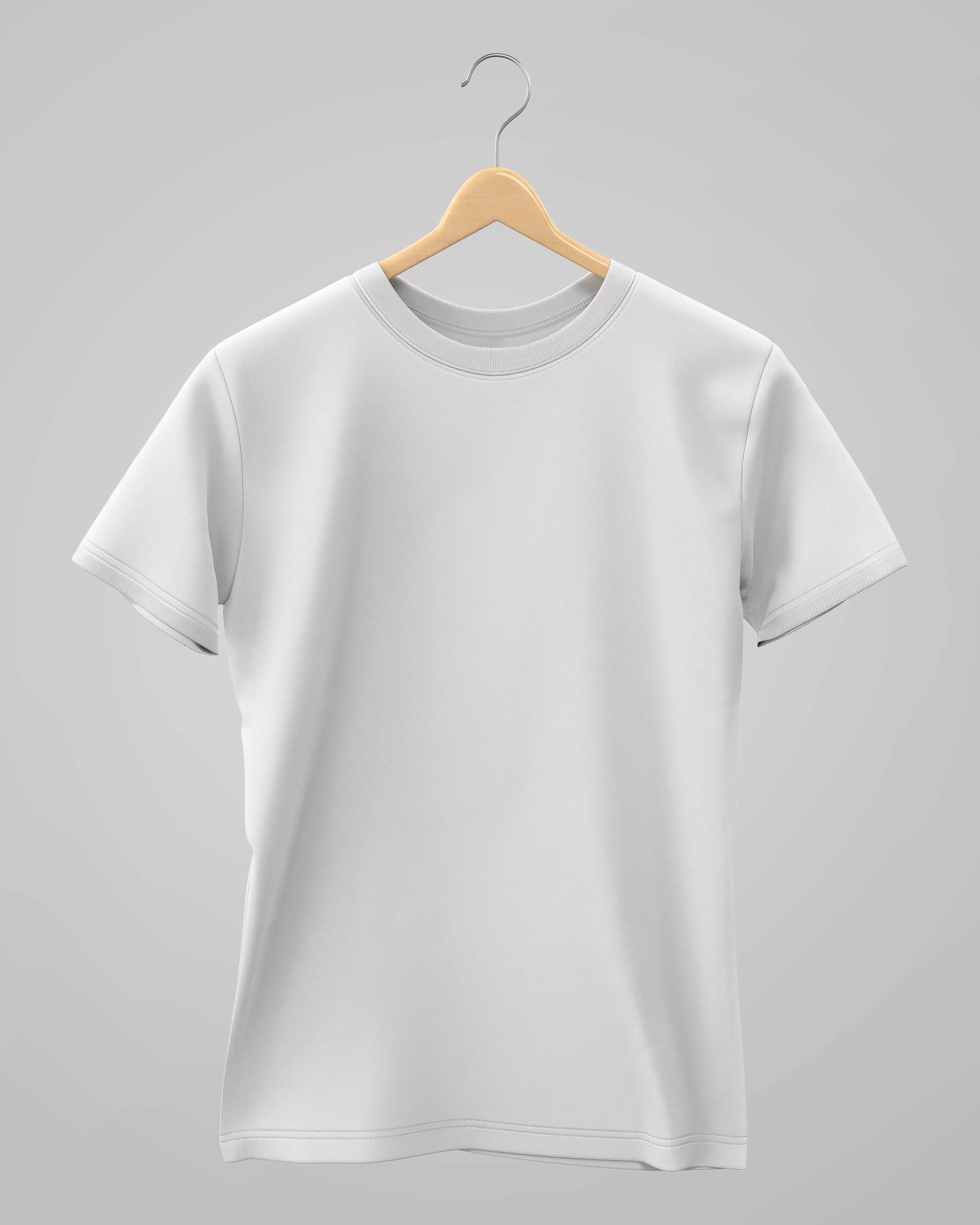 Plain Classic T-Shirt | For Man & Woman | White - Avaiya Clothings