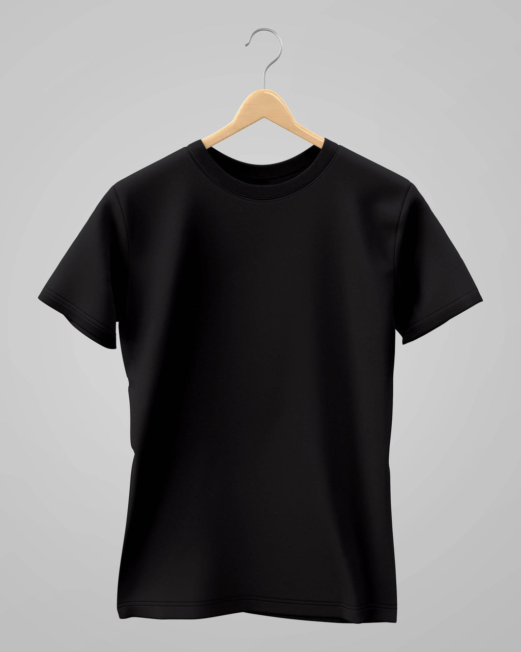 Plain Classic T-Shirt | For Man & Woman | Black - Avaiya Store