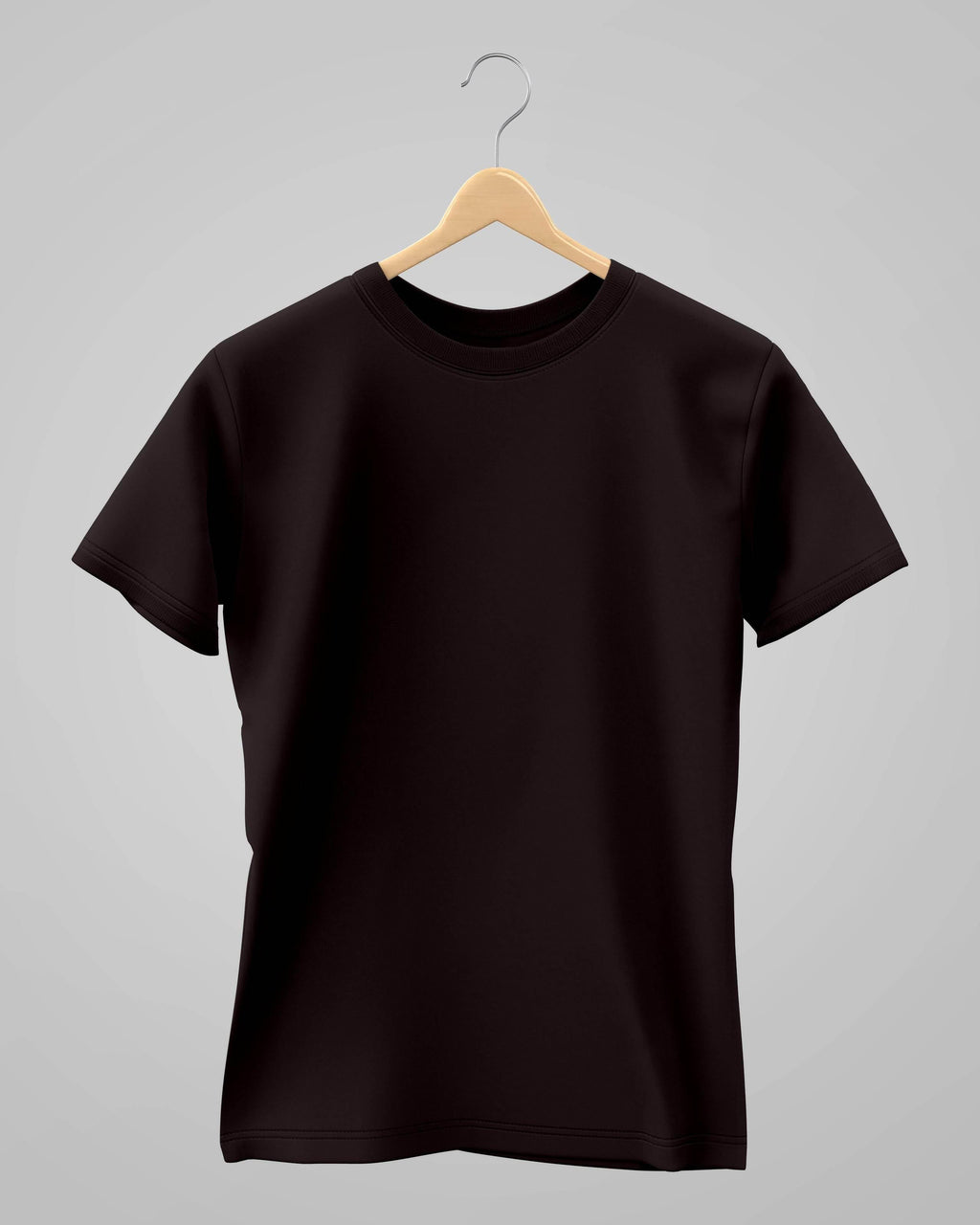 Plain Classic T-Shirt | For Man & Woman | Coffee Brown - Avaiya Store