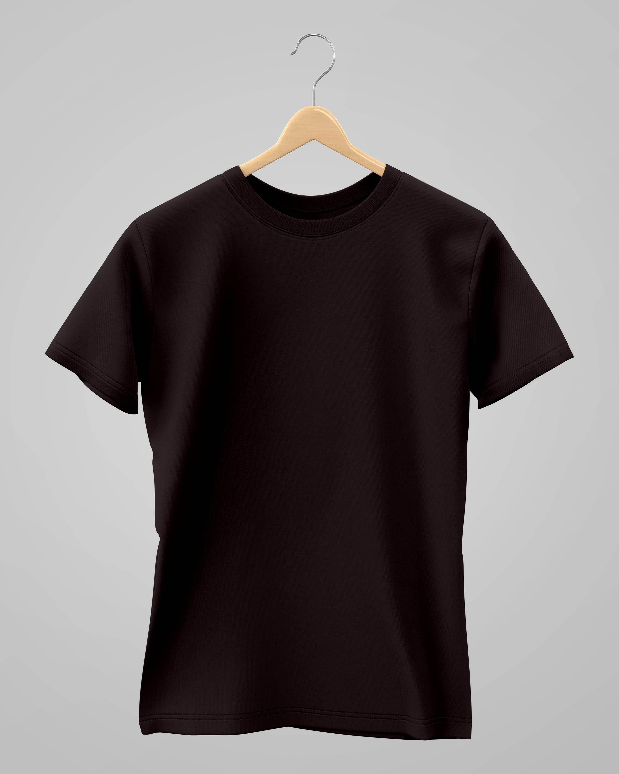 Plain Classic T-Shirt | For Man & Woman | Coffee Brown - Avaiya Clothings
