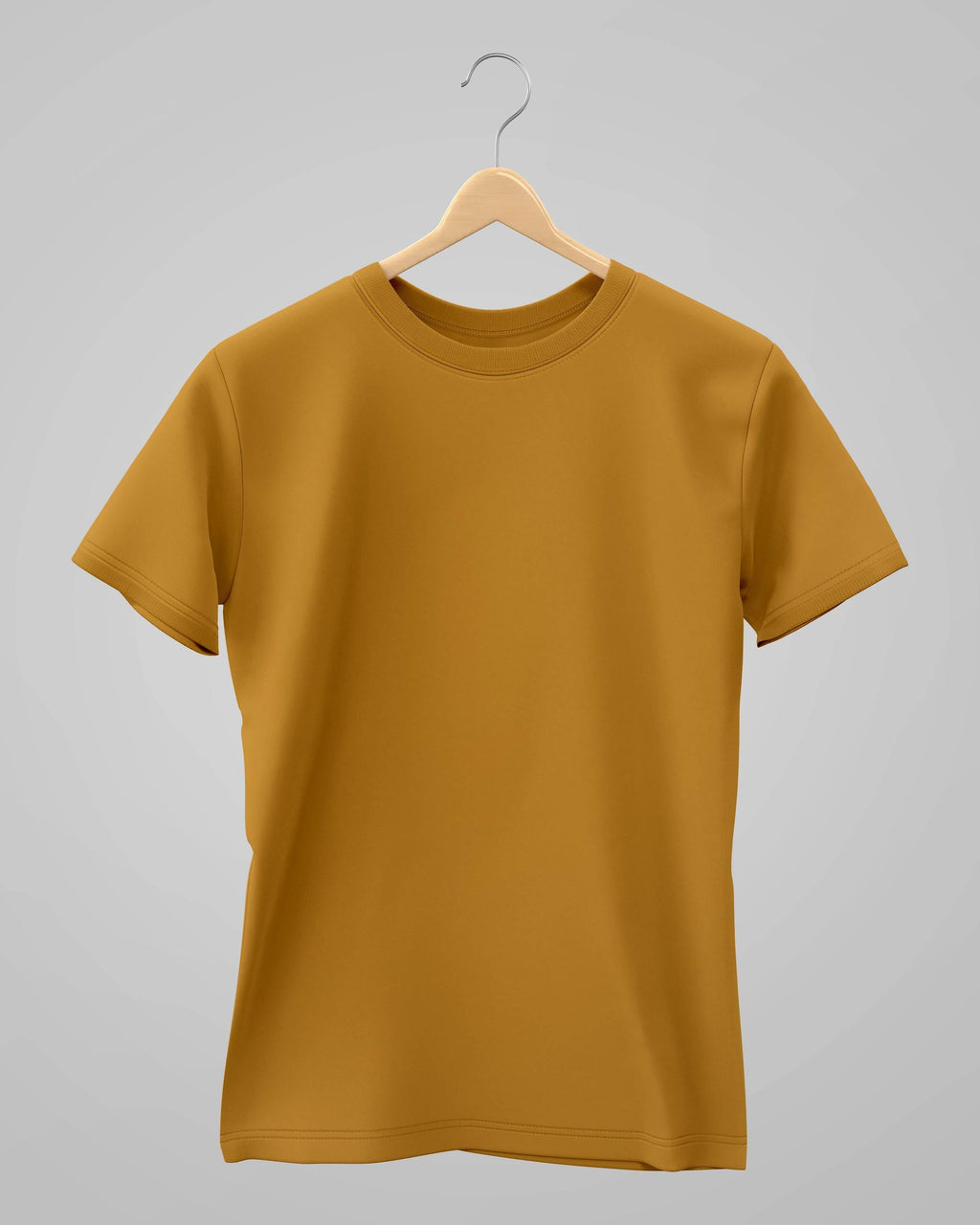 Plain Classic T-Shirt | For Man & Woman | Mustard Yellow - Avaiya Store
