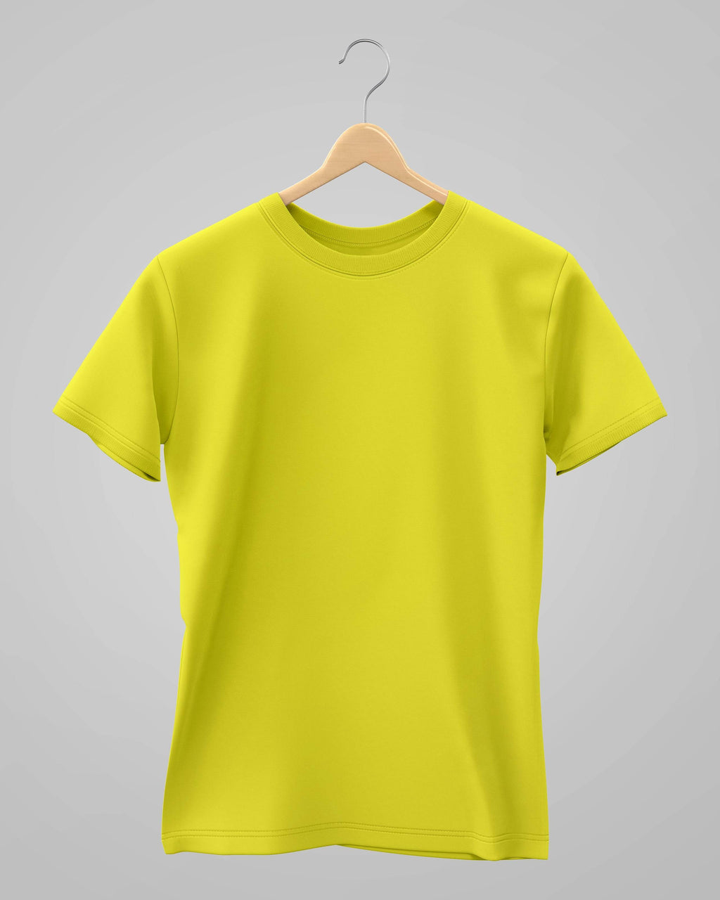 Plain Classic T-Shirt | For Man & Woman | New Yellow - Avaiya Clothings