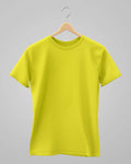 Plain Classic T-Shirt | For Man & Woman | New Yellow - Avaiya Clothings