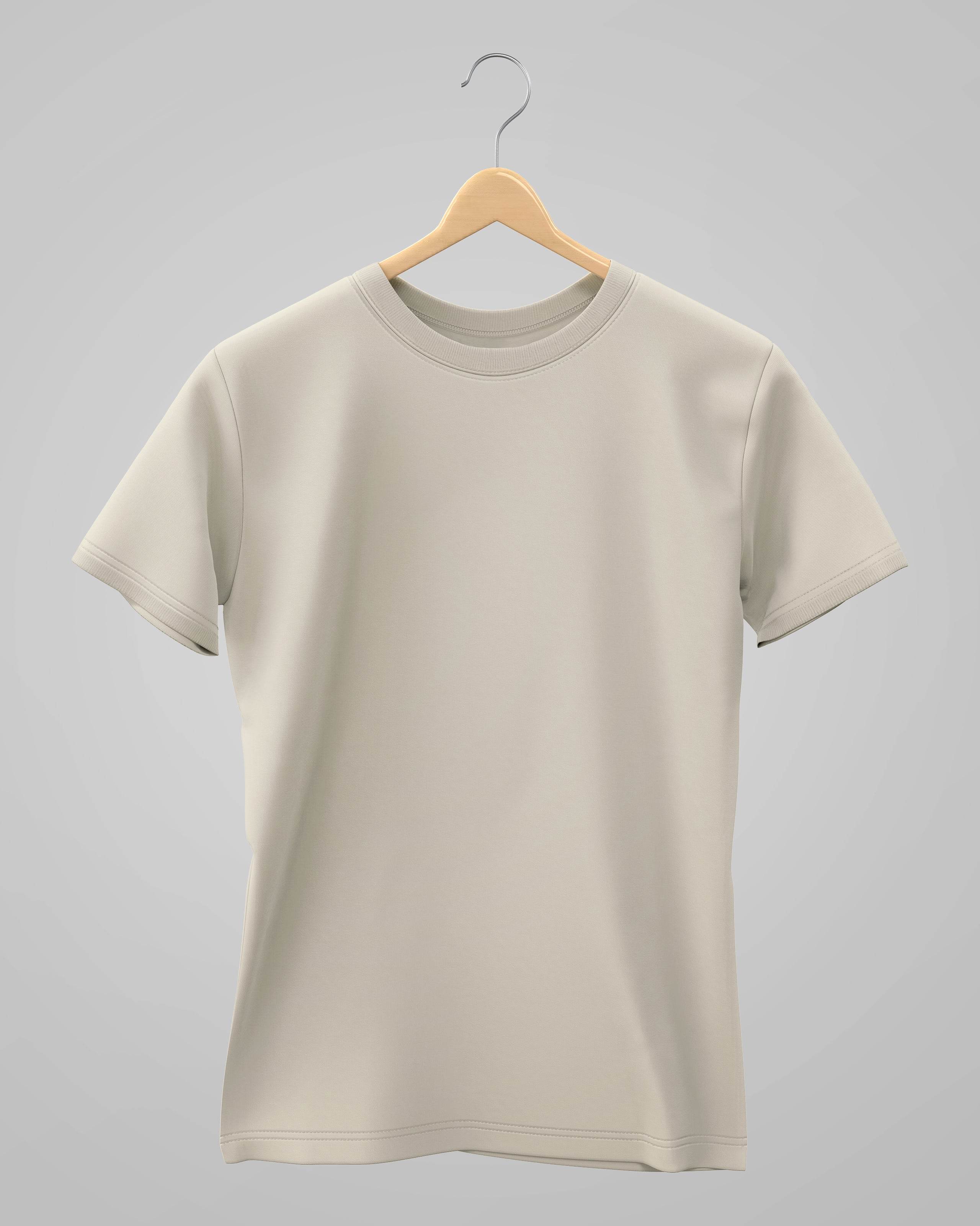 Plain Classic T-Shirt | For Man & Woman | Off White - Avaiya Clothings