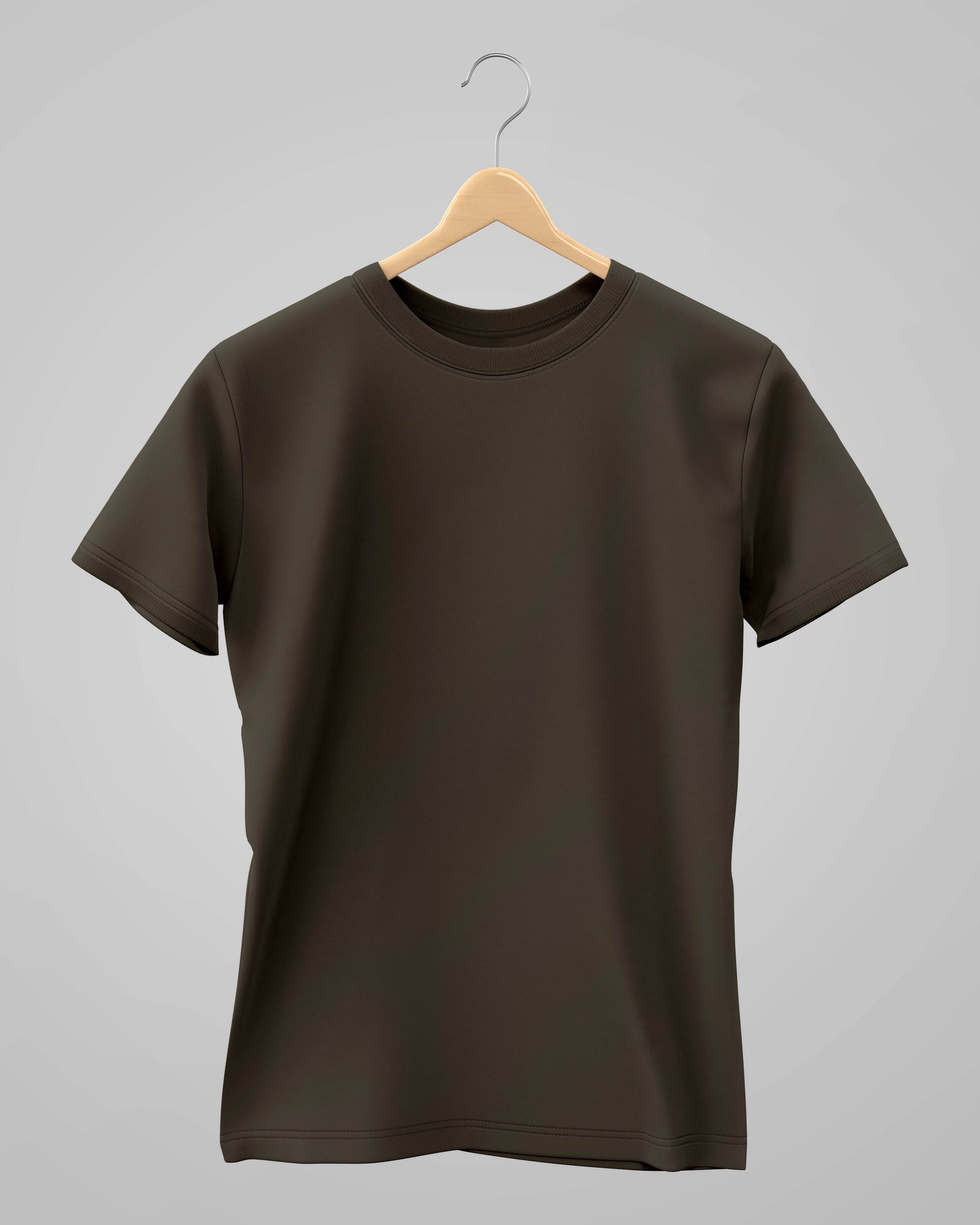 Plain Classic T-Shirt | For Man & Woman | Olive Green - Avaiya Clothings