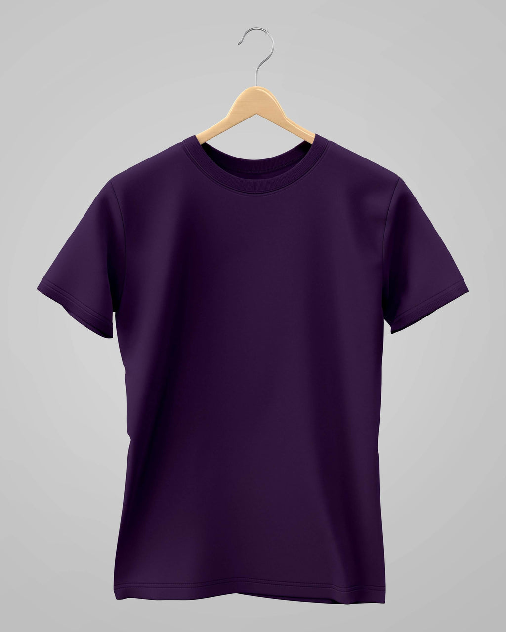 Plain Classic T-Shirt | For Man & Woman | Purple - Avaiya Store