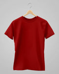Plain Classic T-Shirt | For Man & Woman | Red - Avaiya Store