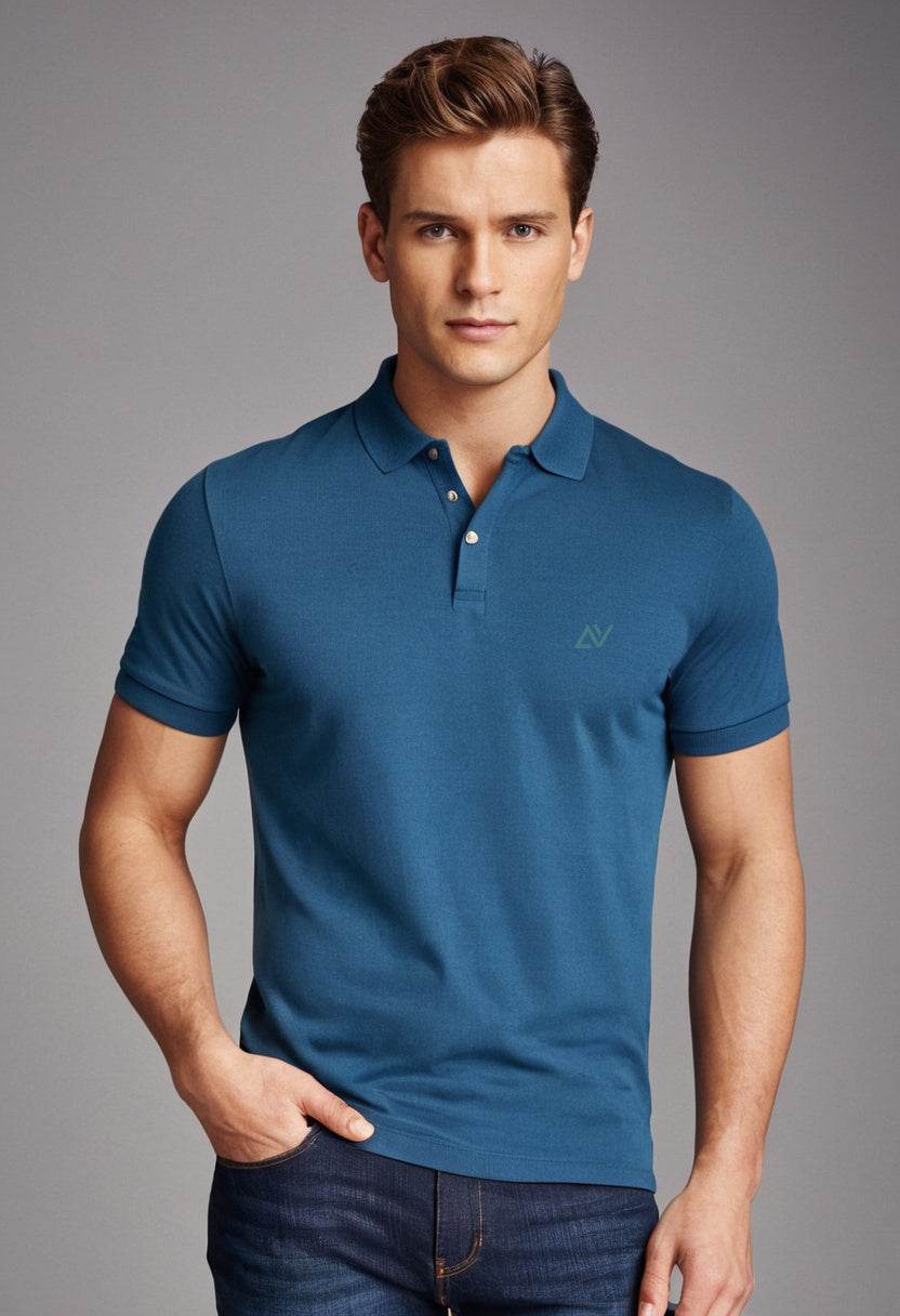 Classic Polo T-Shirts | Petrol Blue - Avaiya Clothings