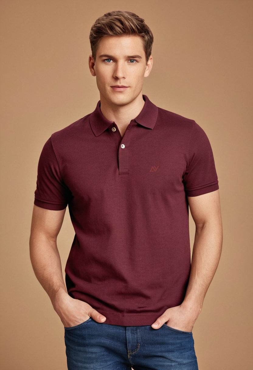 Classic Polo T-Shirts | Maroon - Avaiya Clothings