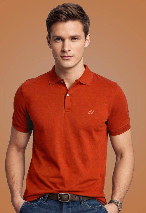 Classic Polo T-Shirts | Brick red - Avaiya Store