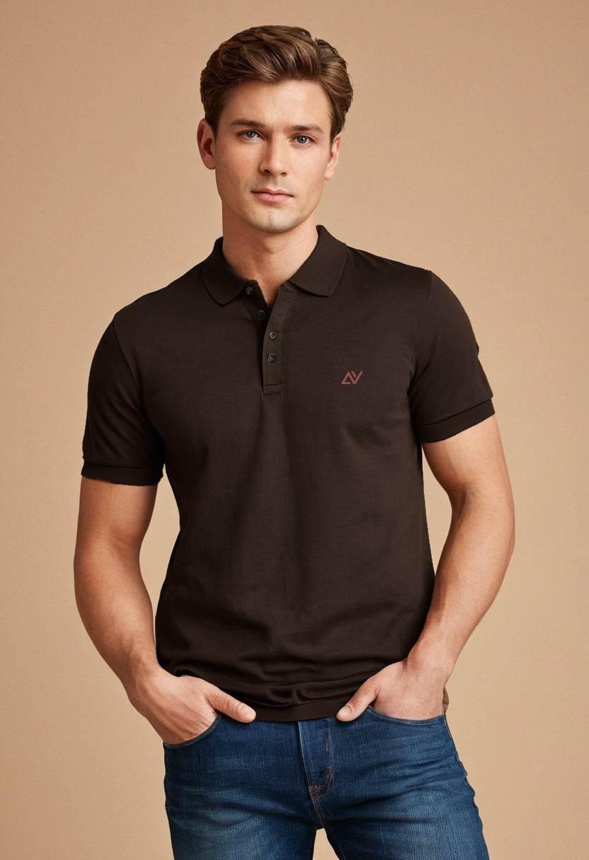 Classic Polo T-Shirts | Coffee Brown - Avaiya Clothings