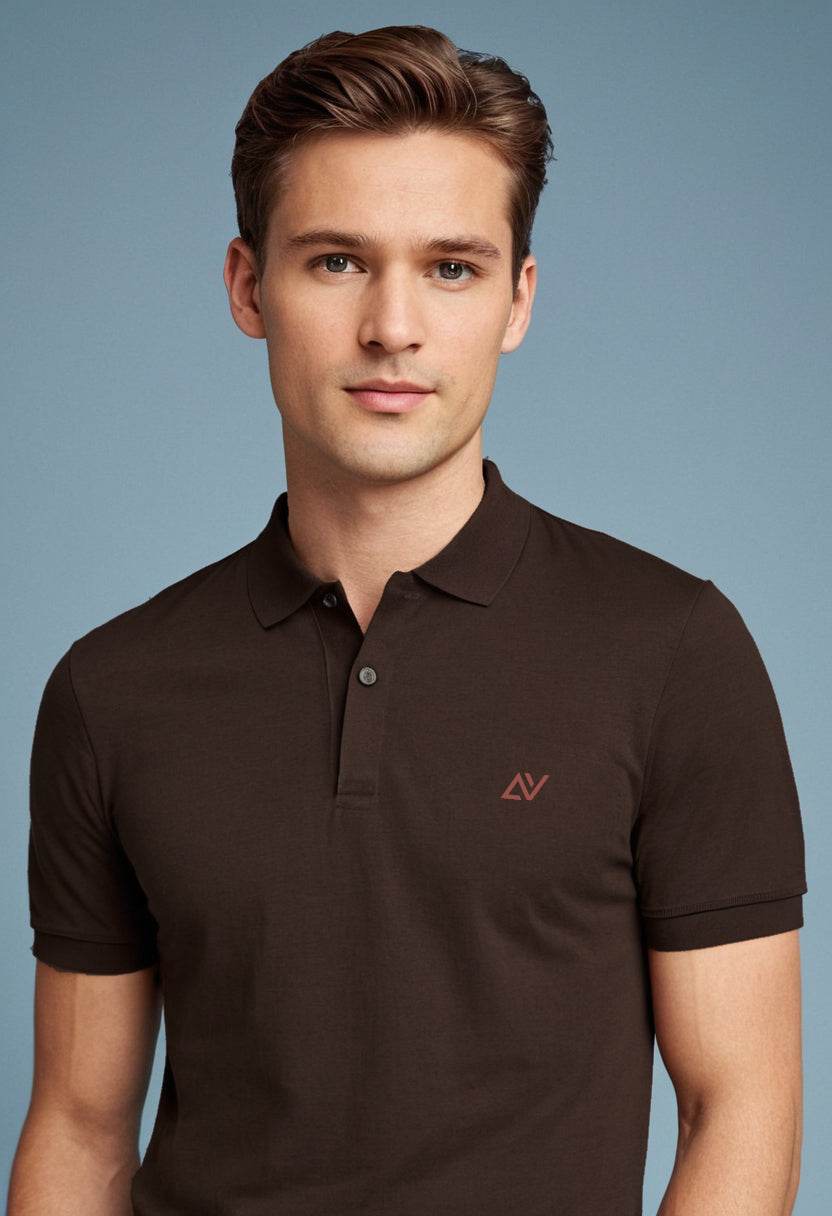 Classic Polo T-Shirts | Coffee Brown - Avaiya Clothings