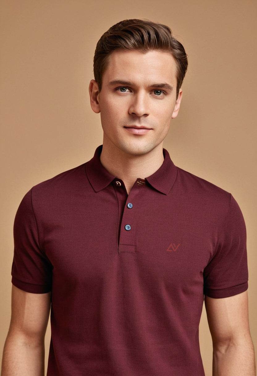 Classic Polo T-Shirts | Maroon - Avaiya Clothings