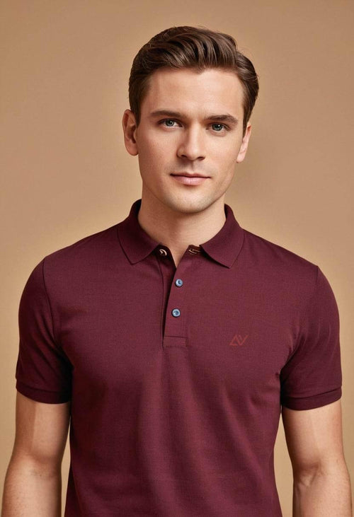 Classic Polo T-Shirts | Maroon - Avaiya Store