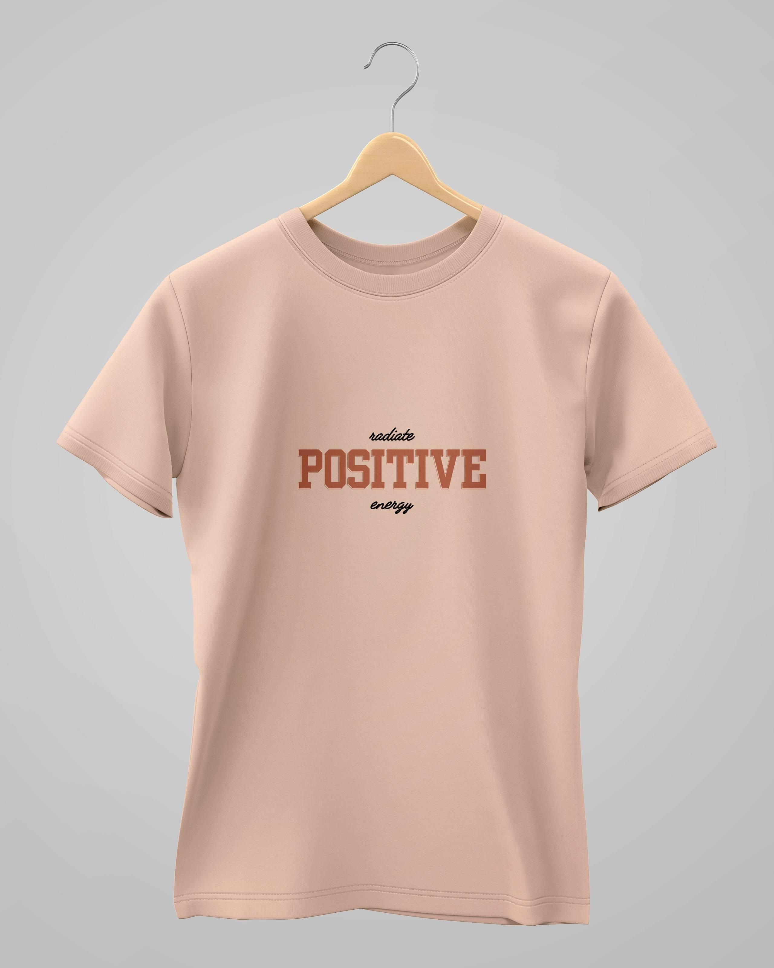 Positive | Peach | Classic T-Shirt | For Man And Woman - Avaiya Store