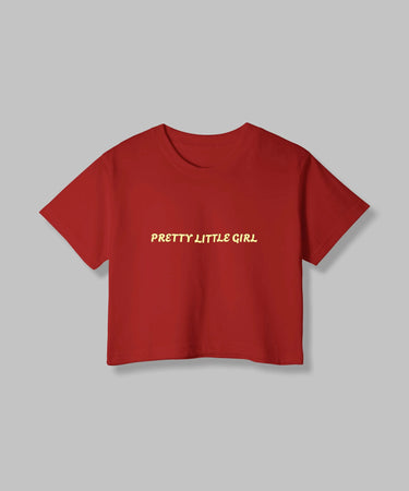 Pretty Little Girl | Women Crop Top | Red - Avaiya Store