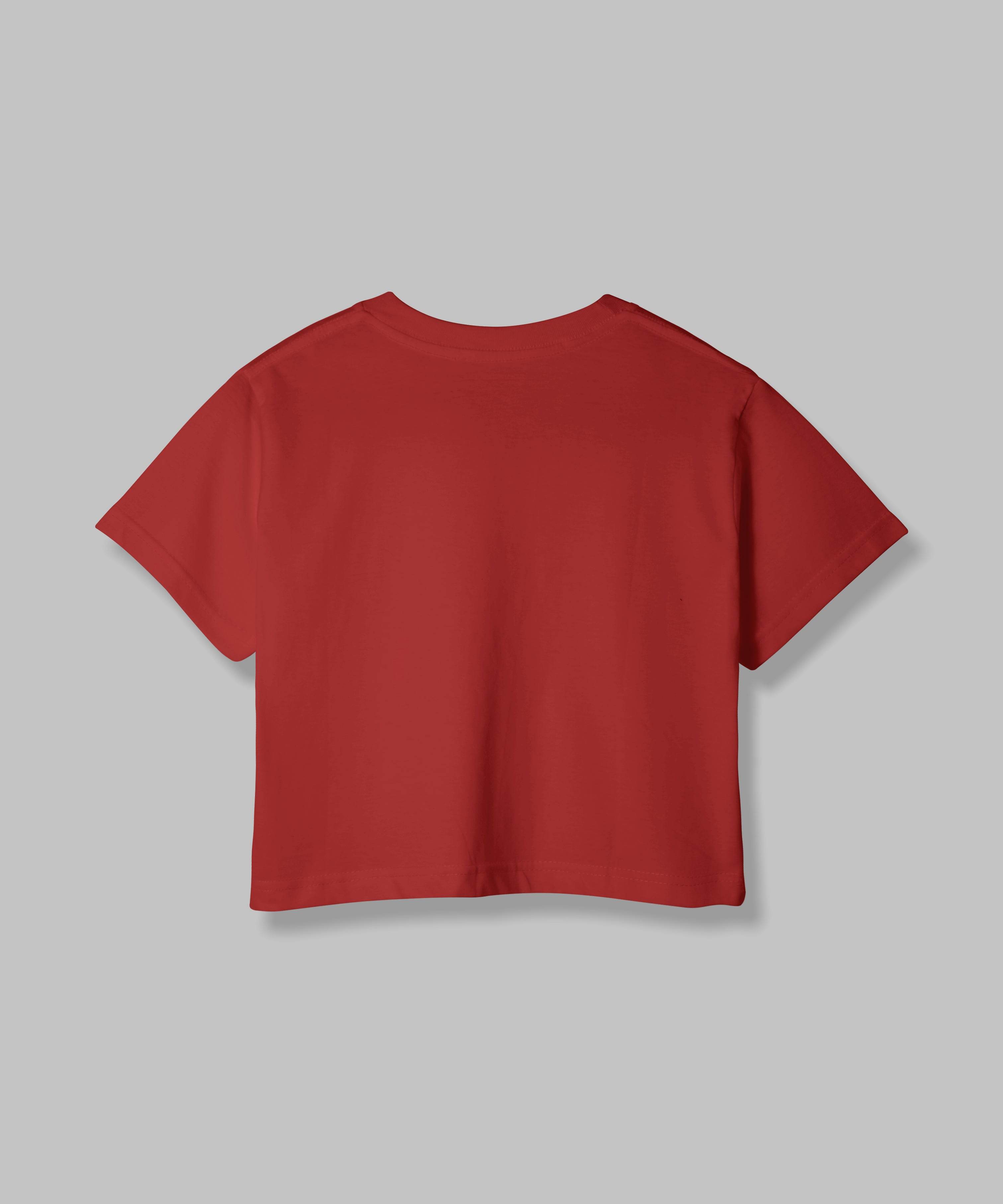 Pretty Little Girl | Women Crop Top | Red - Avaiya Clothings