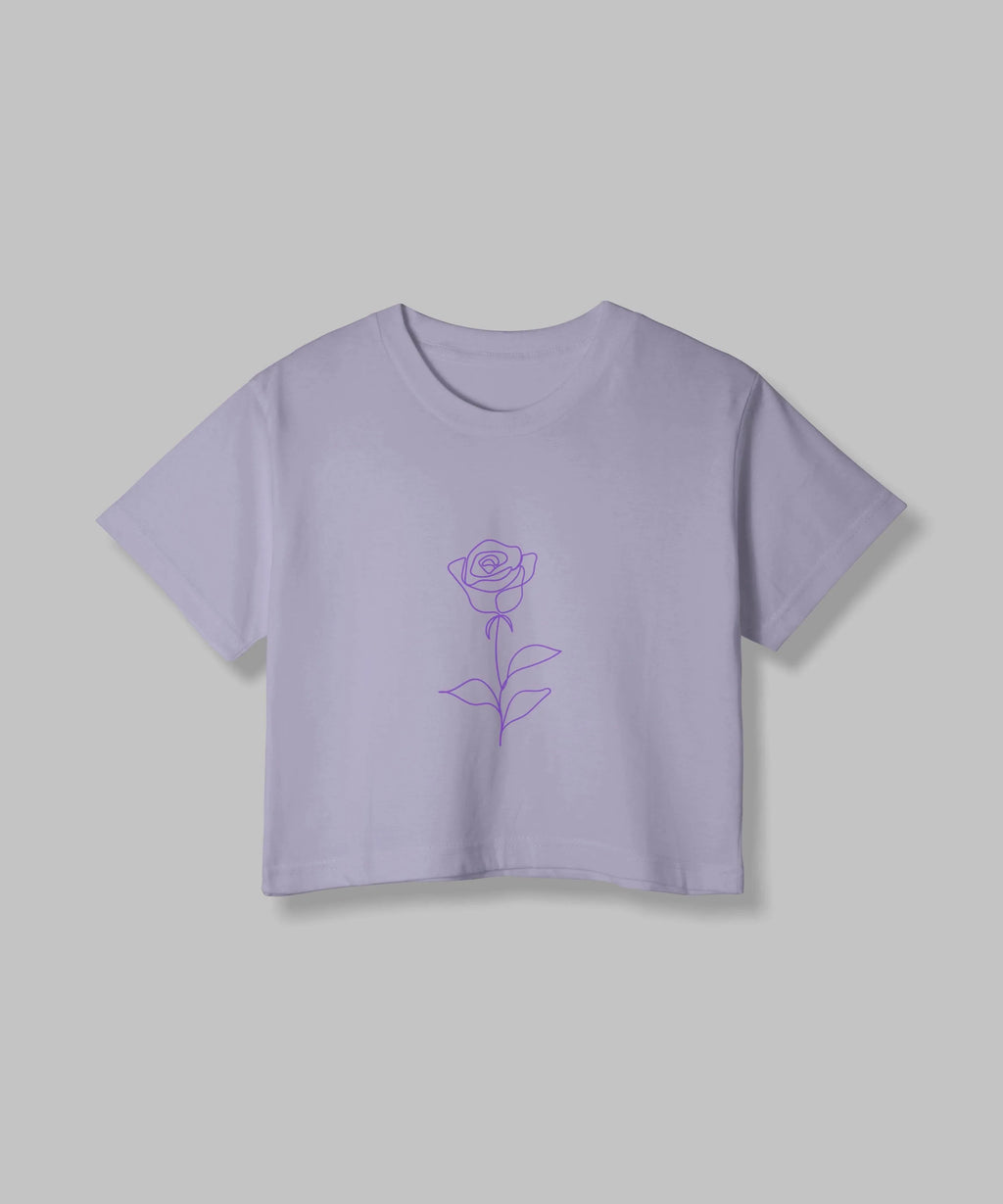 Rose | Women Crop Top | Lavender - Avaiya Clothings