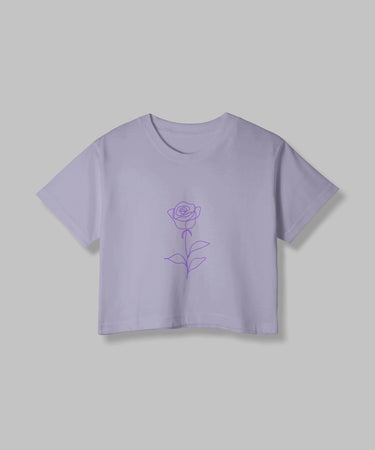 Rose | Women Crop Top | Lavender - Avaiya Store