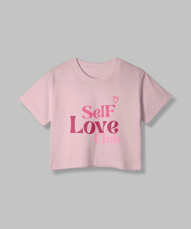 Self Love | Women Crop Top | Baby Pink - Avaiya Store