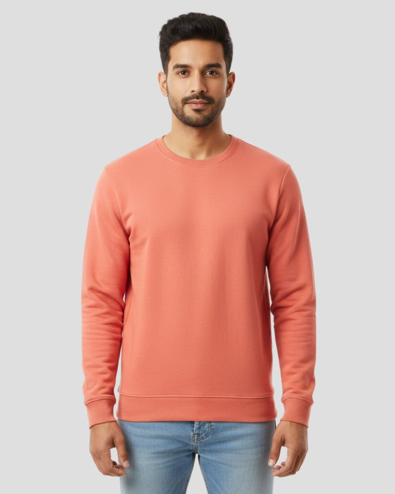 Plain Coral Sweatshirt | For Man & Woman