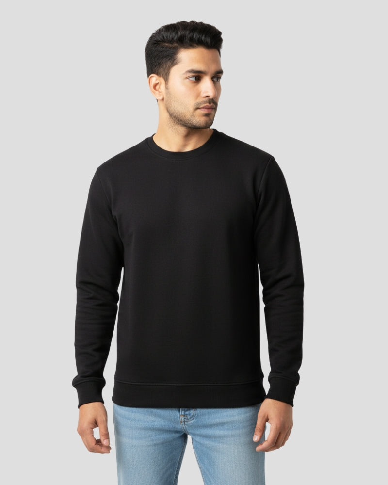 Plain Black Sweatshirt | For Man & Woman