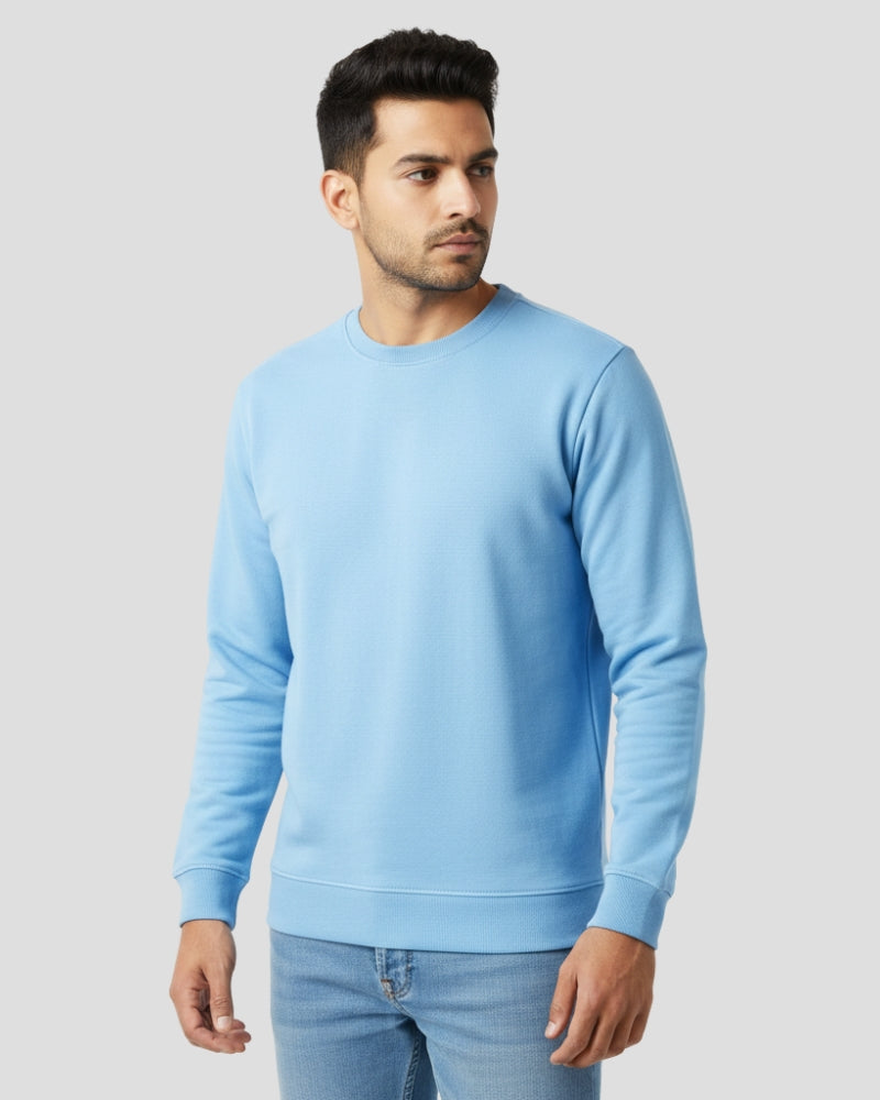 Plain Baby Blue Sweatshirt | For Man & Woman