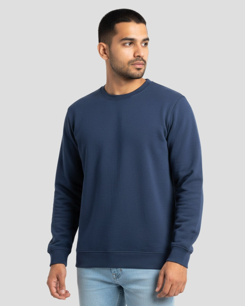 Plain Navy Blue Sweatshirt | For Man & Woman