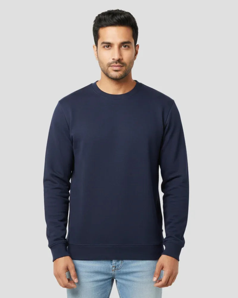 Plain Navy Blue Sweatshirt | For Man & Woman