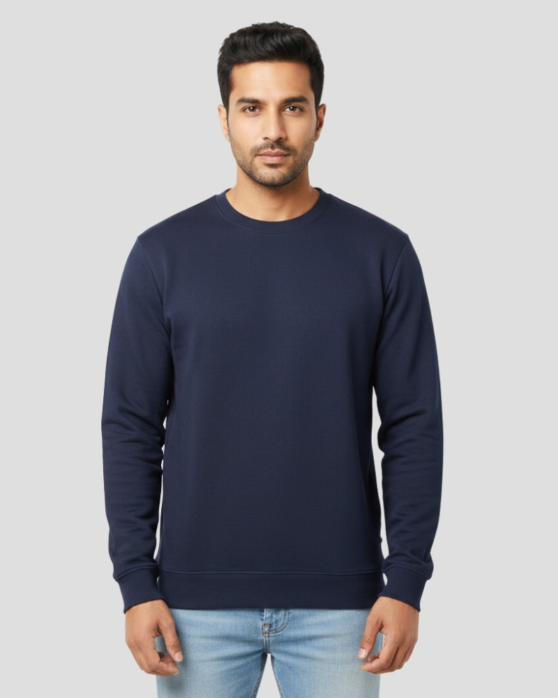 Plain Navy Blue Sweatshirt | For Man & Woman