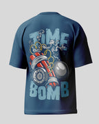 Time bomb Oversized T-Shirt | Petrol Blue | Premium Quality by AvaiYa | Unisex - Avaiya Store