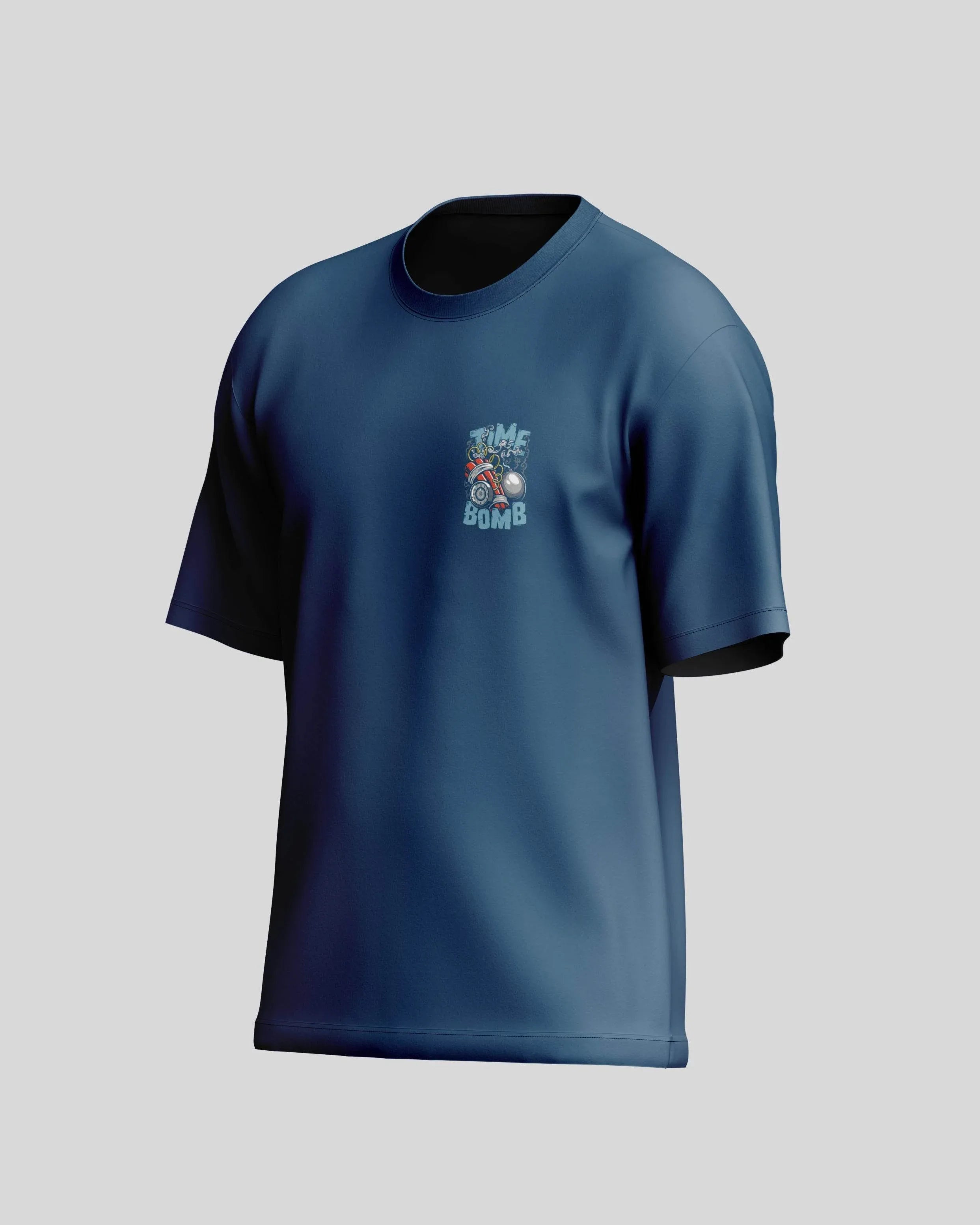 Time bomb Oversized T-Shirt | Petrol Blue | Premium Quality by AvaiYa | Unisex - Avaiya Store