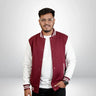 Plain Varsity Jacket | For Man And Woman | Maroon - Avaiya Store