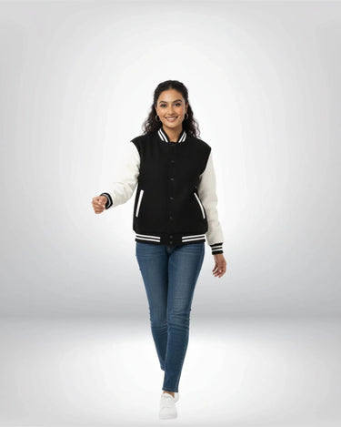 Plain Varsity Jacket | For Man And Woman | Black - Avaiya Store