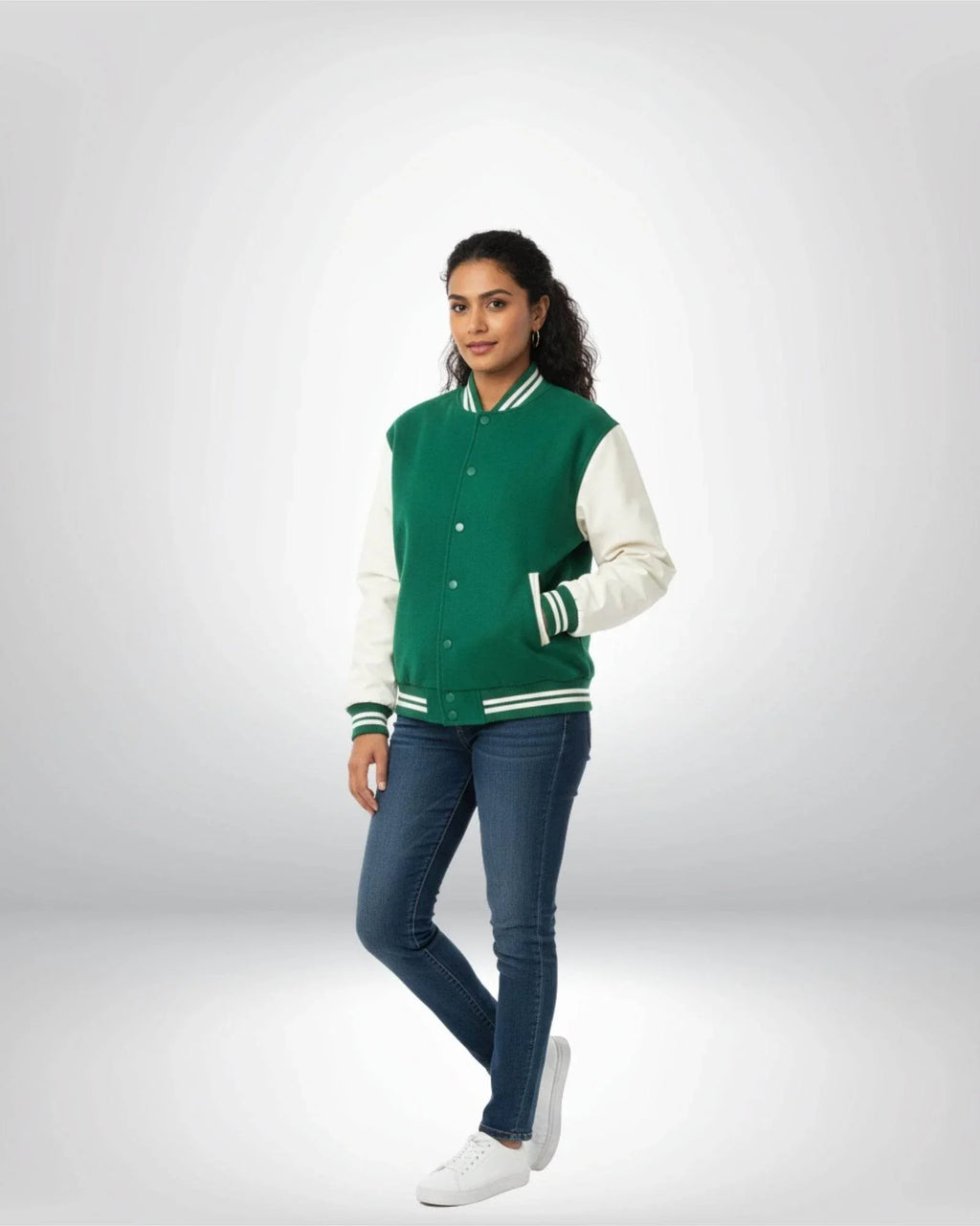 Plain Varsity Jacket | For Man And Woman | Bottle Green - Avaiya Store