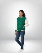 Plain Varsity Jacket | For Man And Woman | Bottle Green - Avaiya Store