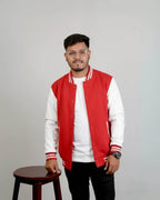 Plain Varsity Jacket | For Man And Woman | Red - Avaiya Store