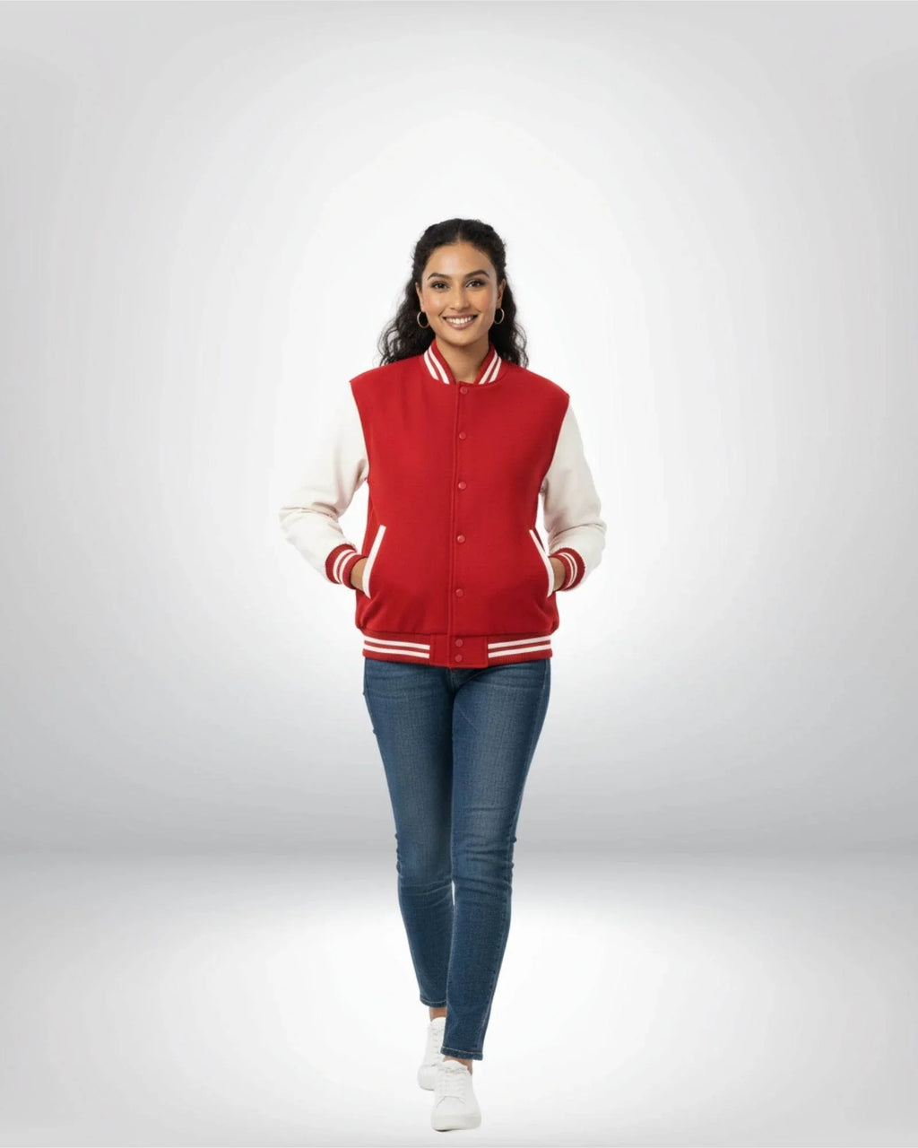 Plain Varsity Jacket | For Man And Woman | Red - Avaiya Store
