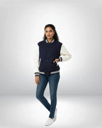 Plain Varsity Jacket | For Man And Woman | Navy Blue - Avaiya Store
